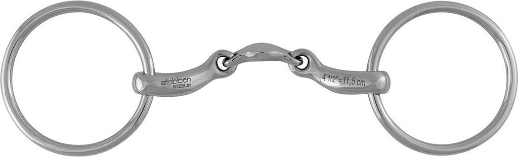 Stübben SteelTec Wassertrense Doppelt Gebrochen Anatomisch 14 mm Gebiss 10,5 cm