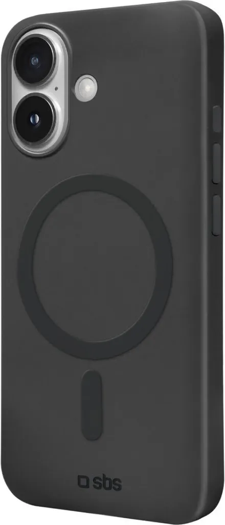 Housse iPhone 16 silicone noir MagSafe pour usage quotidien et recharge