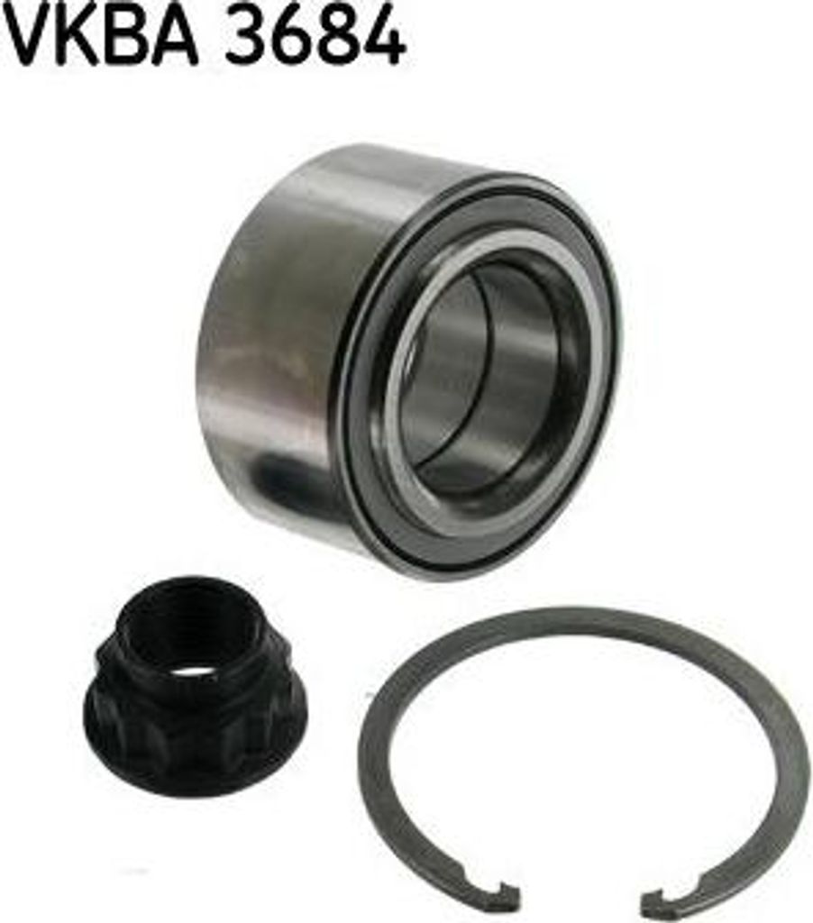 SKF VKBA 3684 Radlagersatz OE 90369W0001 kompatibel mit C1, 108, Aygo