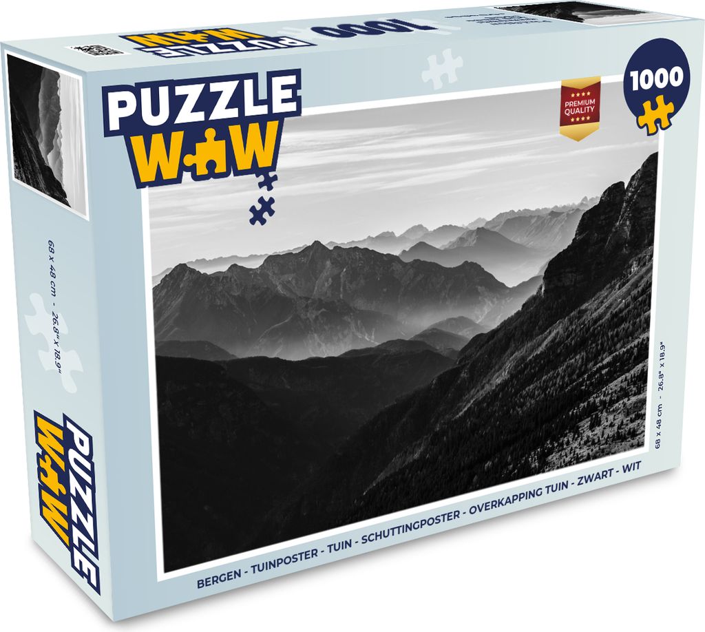 MuchoWow Puzzle 1000 Teile Berge - Natur - Nebel - Erwachsene - Rätsel