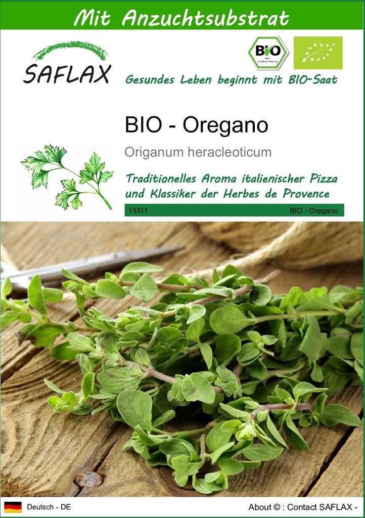 SAFLAX - BIO - Oregano - Origanum heracleoticum - 1500 Produktbild 