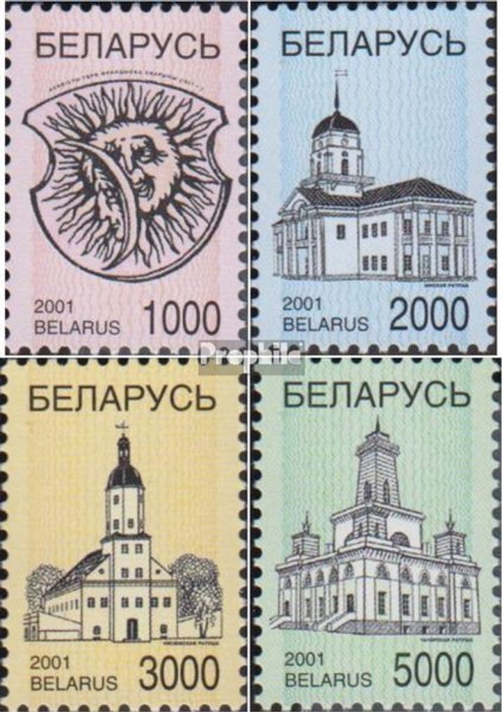 Briefmarken Weißrussland 2001 Mi 430-433 (kompl.Ausg.) postfrisch Symbole und Architektur