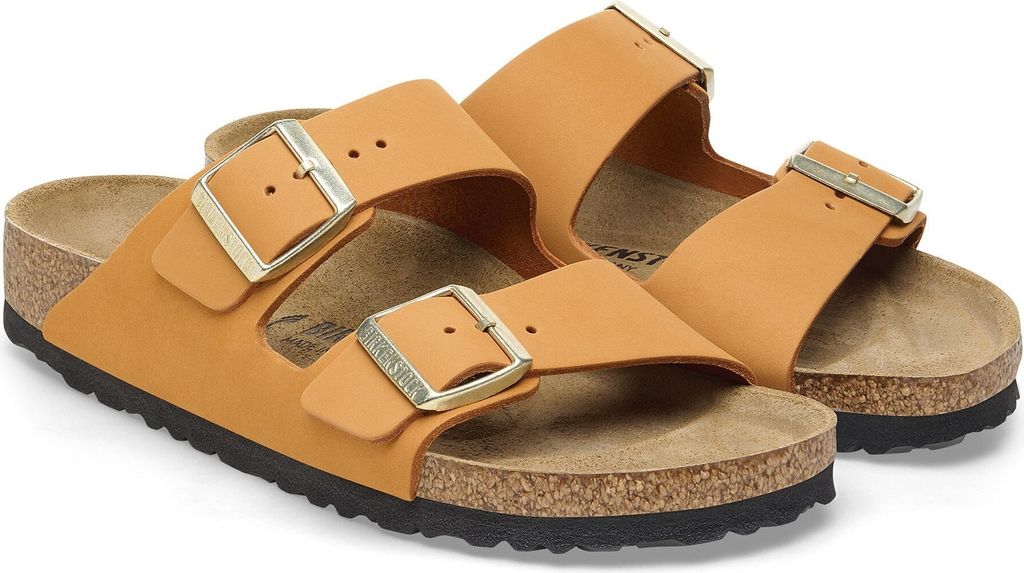 Birkenstock Birkenstock Arizona Slippers Nubuck Leather Burnt Orange – Normale Pasvorm Maat 36