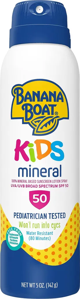 Banana Boat Kids Spray Solare Minerale SPF 50 141g | Protezione Bimbi