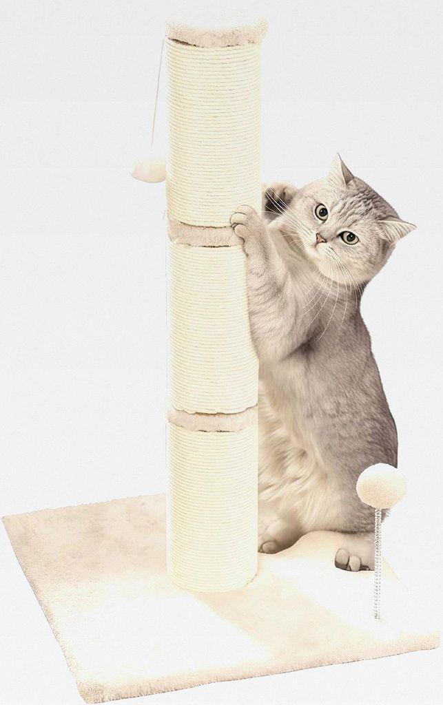 Katzenkratzbaum, Kratzbaum für große Katzen mit hängendem Ball breiter Basis, Katzenspielzeug für Erwachsene Wohnungskatzen, Kratzbaum mit Sisa...