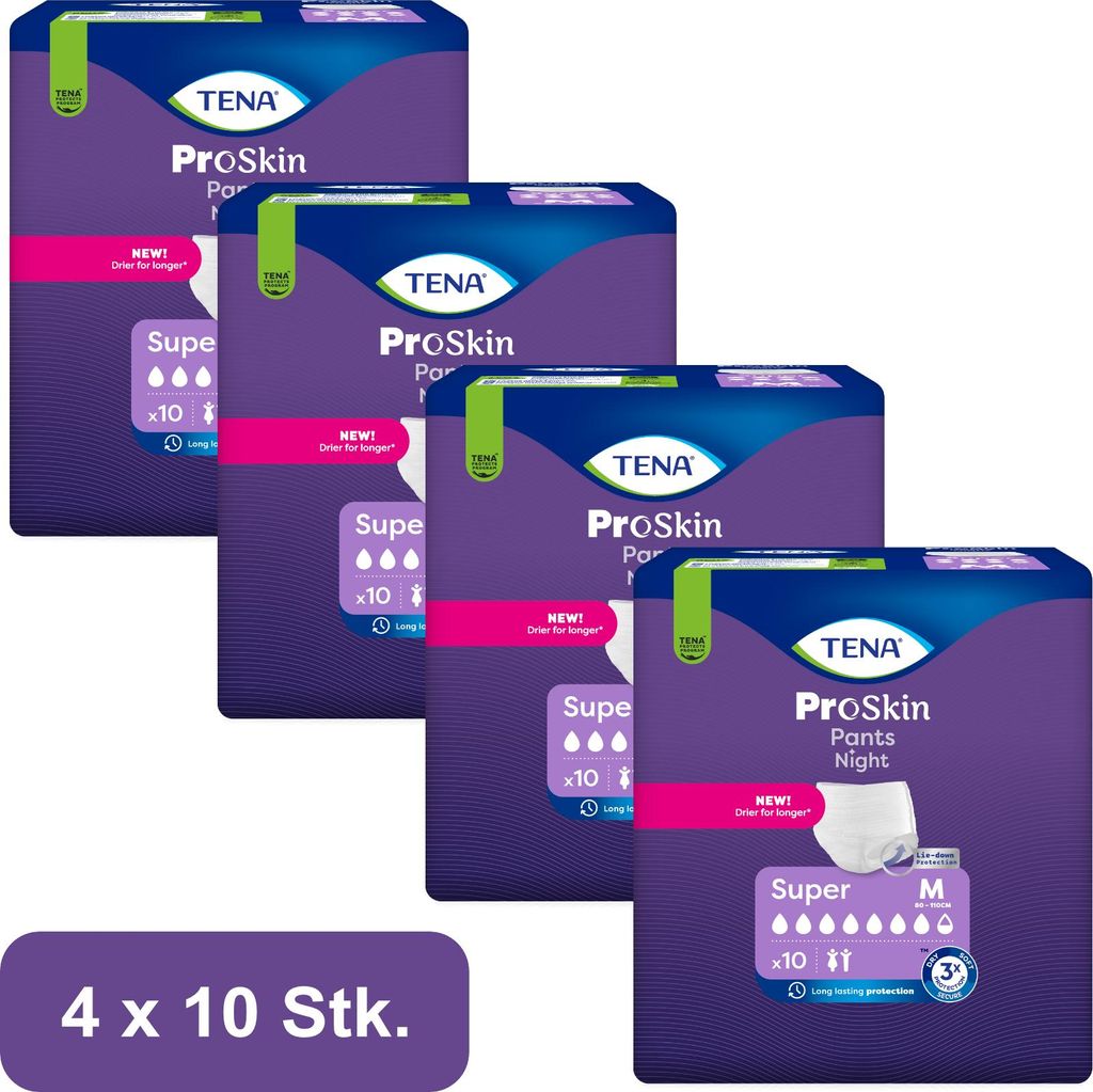 TENA - Pants Night Super M - 4x10Stk. Produktbild 