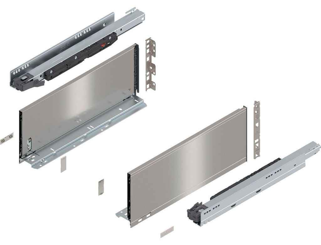 Blum Legrabox pure H C Schubladenschienen Set | 1 Paar, 70kg 450mm | Tip On Vollauszug, inox