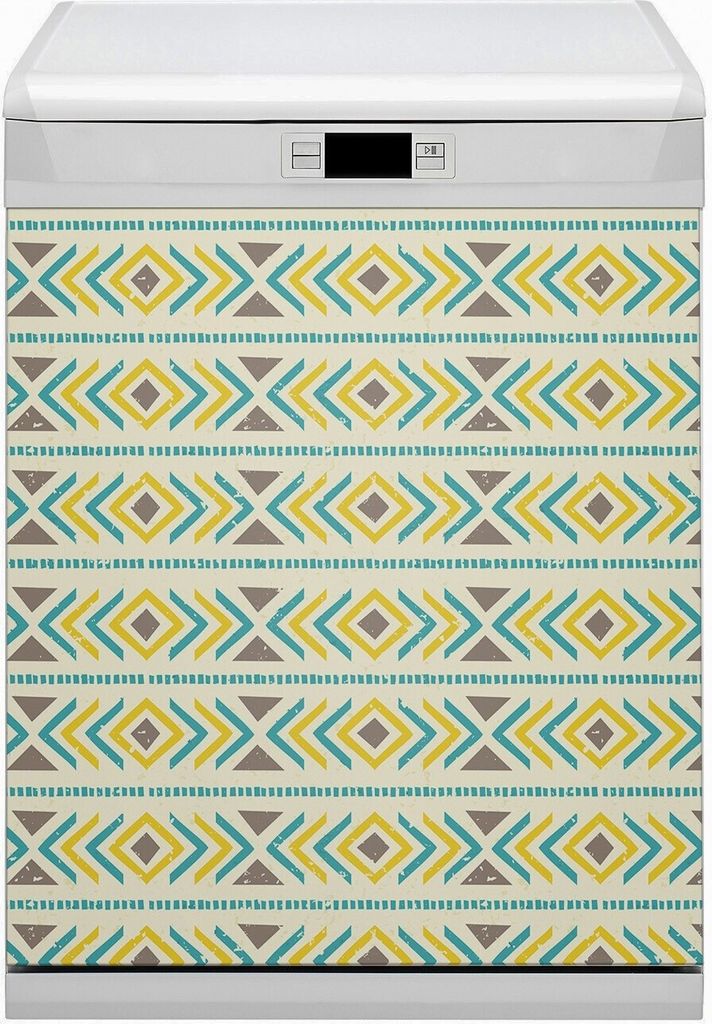Küche Magnet für Spülmaschine Abwaschbar 60x80 cm Geschirrspüle - Geometrisches Muster