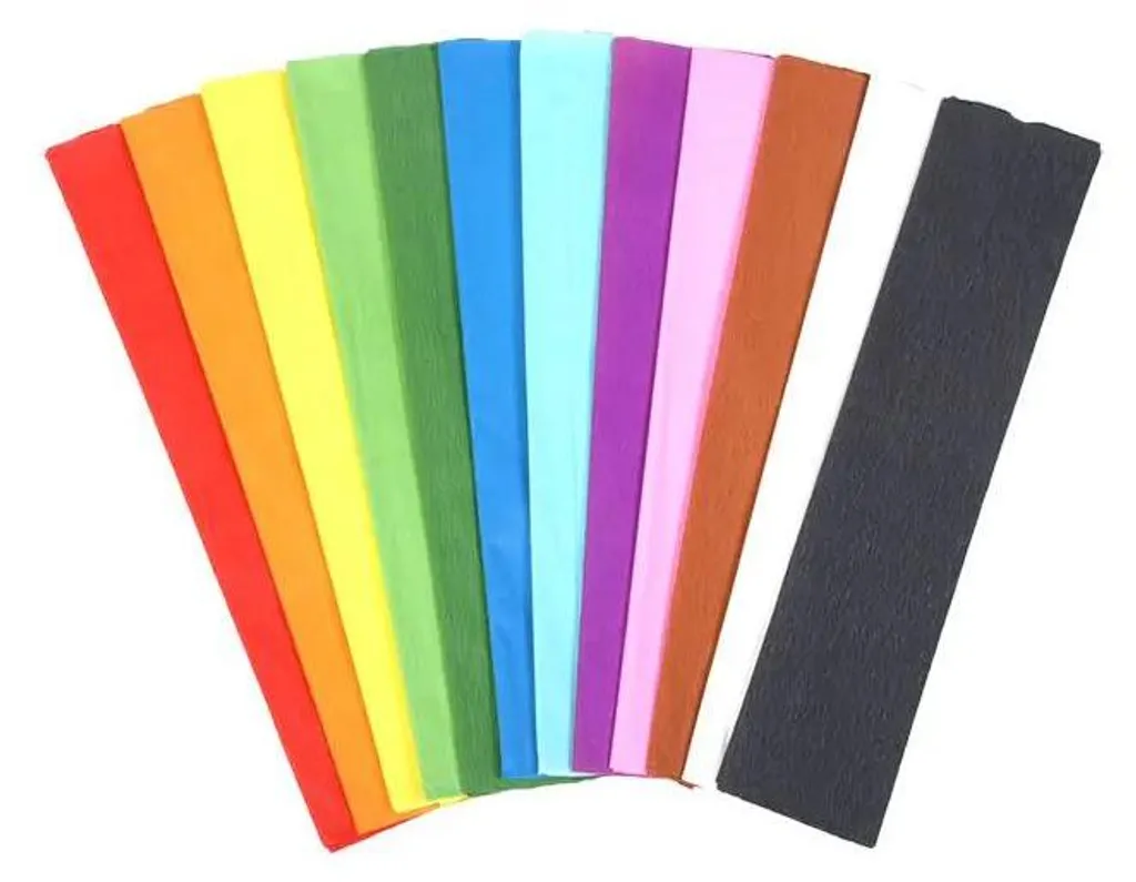 Papier crépon bleu clair 250 cm pour fleurs géantes et décors de table