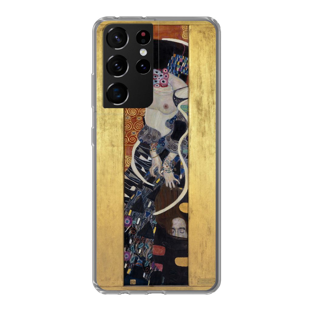 MuchoWow Handyhülle Schutzhülle Hülle für Samsung Galaxy S21 Ultra Judith II Salomè - Gustav Klimt Silikon Softcase Handy Hülle - Mobiltelefon