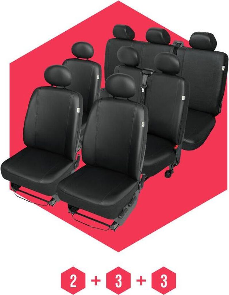 Sitzbezüge für VW T6 (15-) 8 Sitze SET Autositzbezüge Schonbezüge