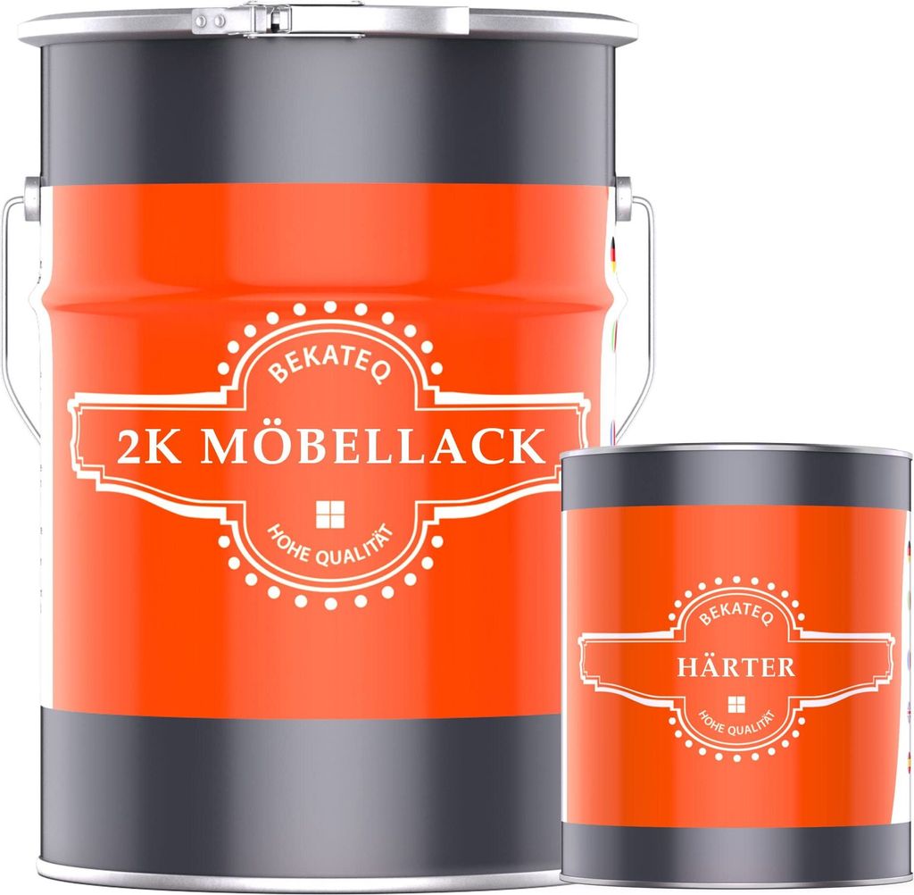 2K Möbellack 5kg farblos, Versiegelung für innen und aussen - Klarlack, Holzlack für Möbel, Parkett, Treppen, Dielen - UV-Fest, wasserfest, wet...