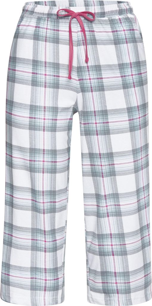 Vivance Dreams Caprihose graublau-weiß-kariert Größe 36/38
