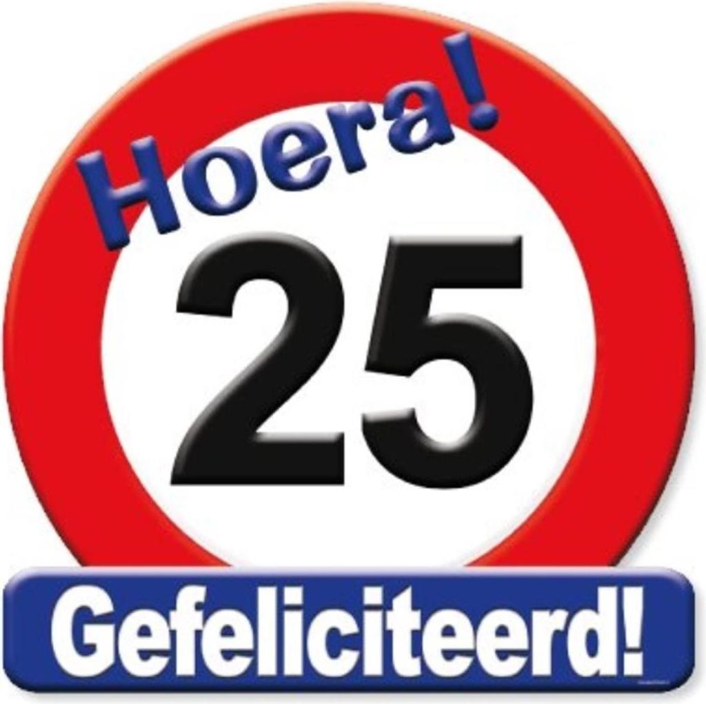 Paperdreams Kronenschild-Verkehrsschild – 25 Jahre