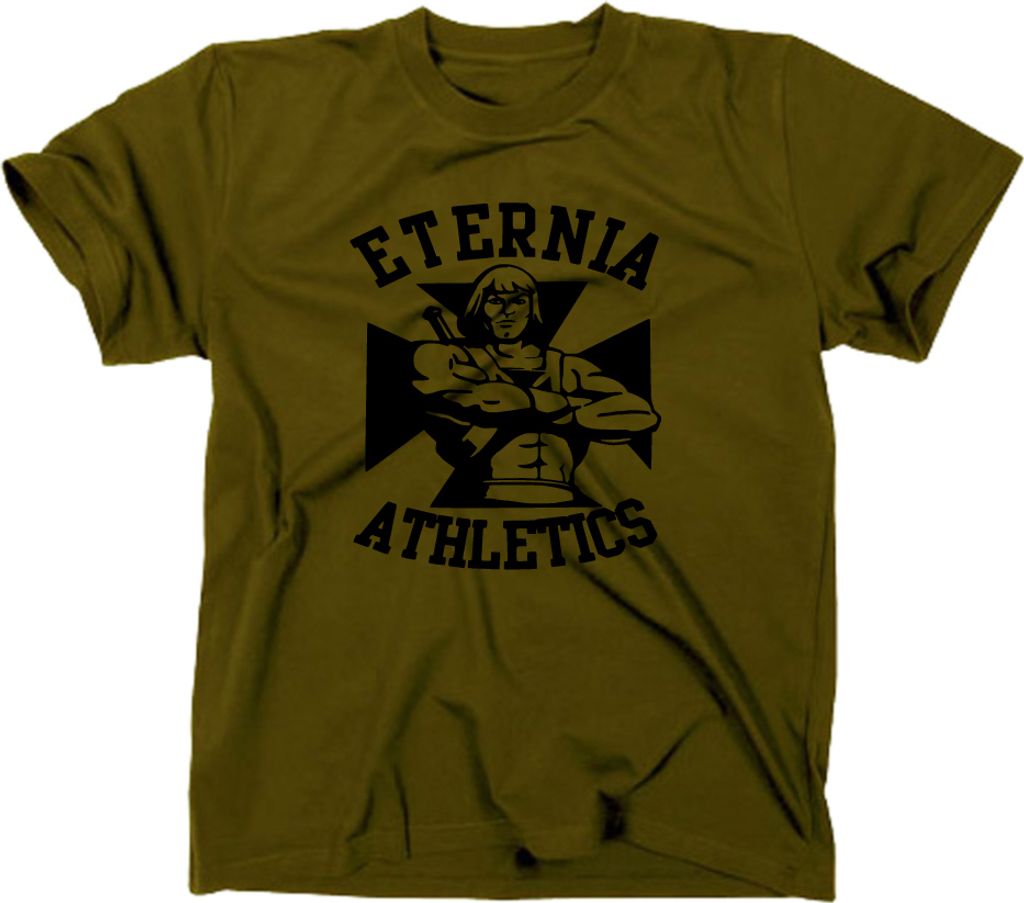 Styletex23 T-Shirt Eternia Athletics Motu, He-Man, oliv, XL