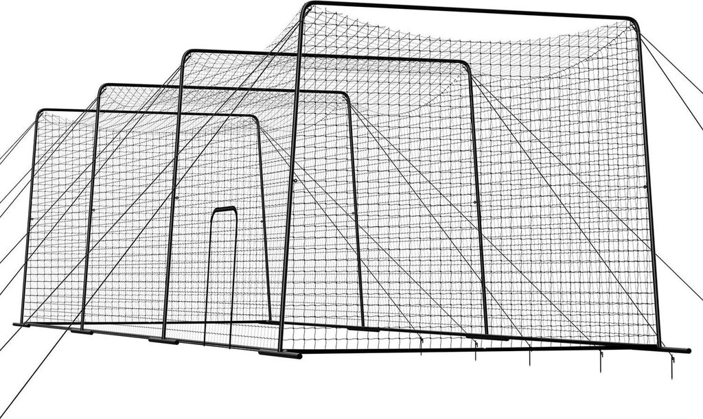 Cage de frappe de baseball, 12000 x 3680 x 3100 mm Cage de Image du produit 