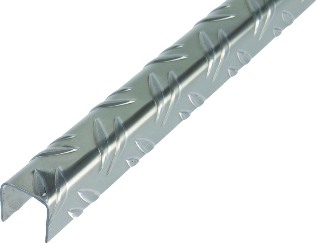 Alberts 467746 Profilé en U, cannelé, aluminium, brillant, Image du produit 