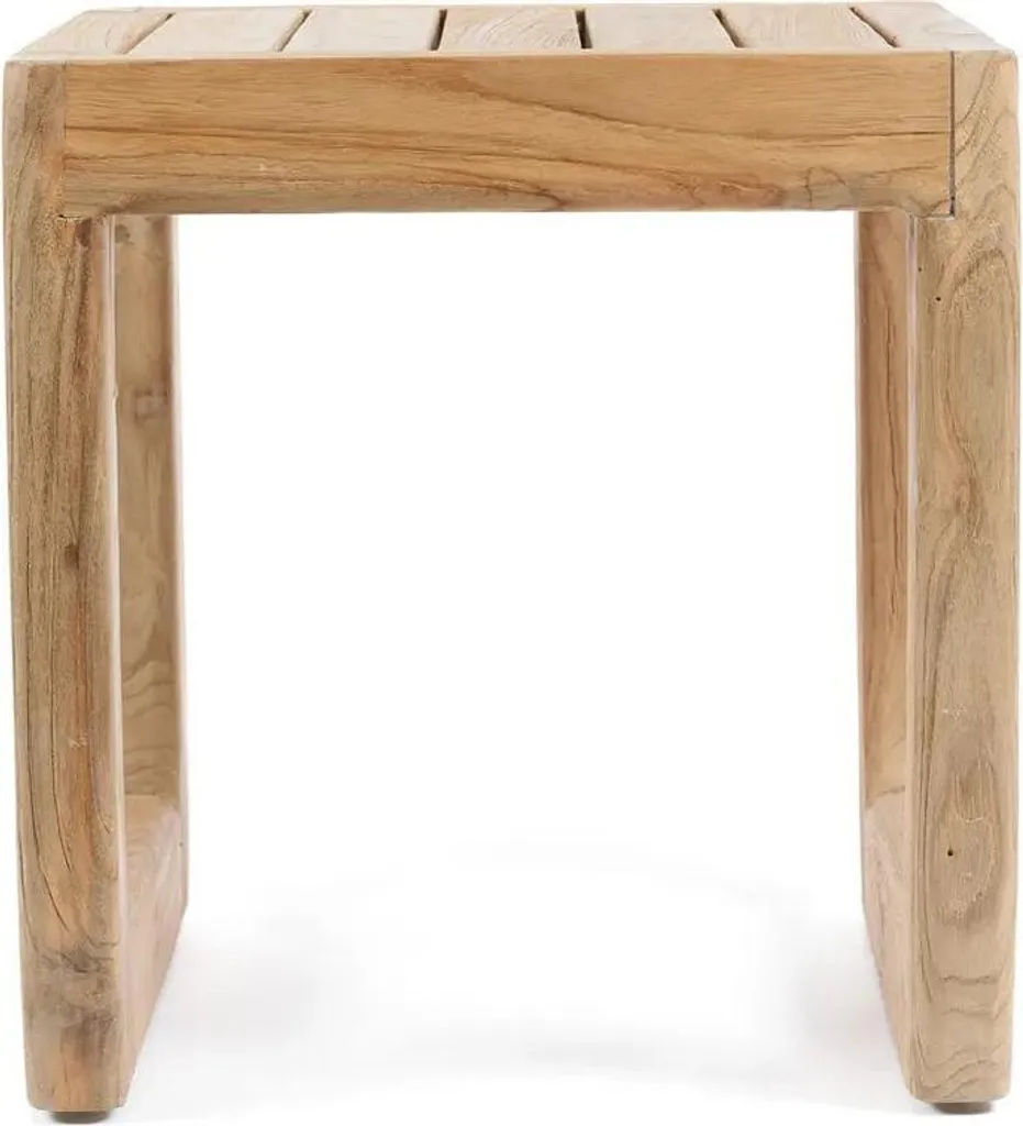 Tabouret d'extérieur pour bar de piscine et cuisine d'été - Blanc mat - 3