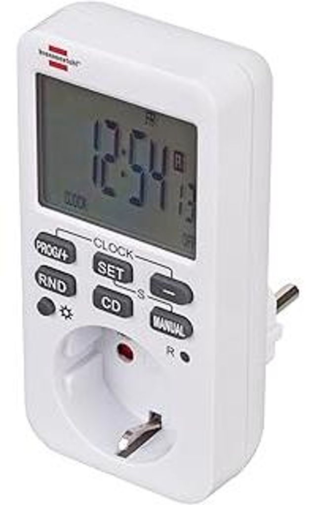 Brennenstuhl Comfort-Line Digitale Wochenzeitschaltuhr, digitale Timer-Steckdose (Wochen-Zeitschaltuhr für Innenbereich, Countdown-Funktion und mi...