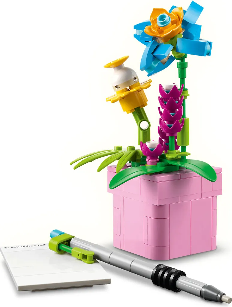 Machine à écrire LEGO Creator 31169 avec fleurs, objet de collection rétro - 13