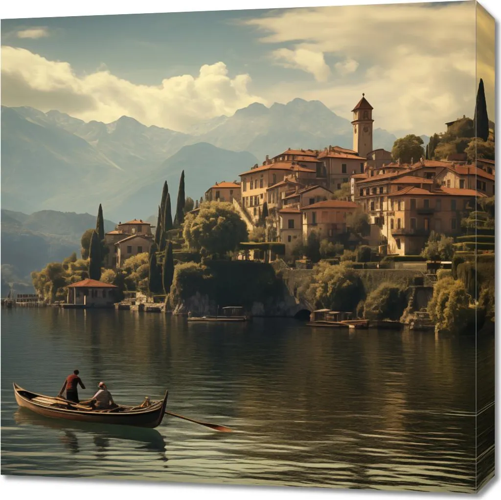 Quadro 70x70 Nostalgia Serena - Stampa su Tela Moderna per Soggiorno