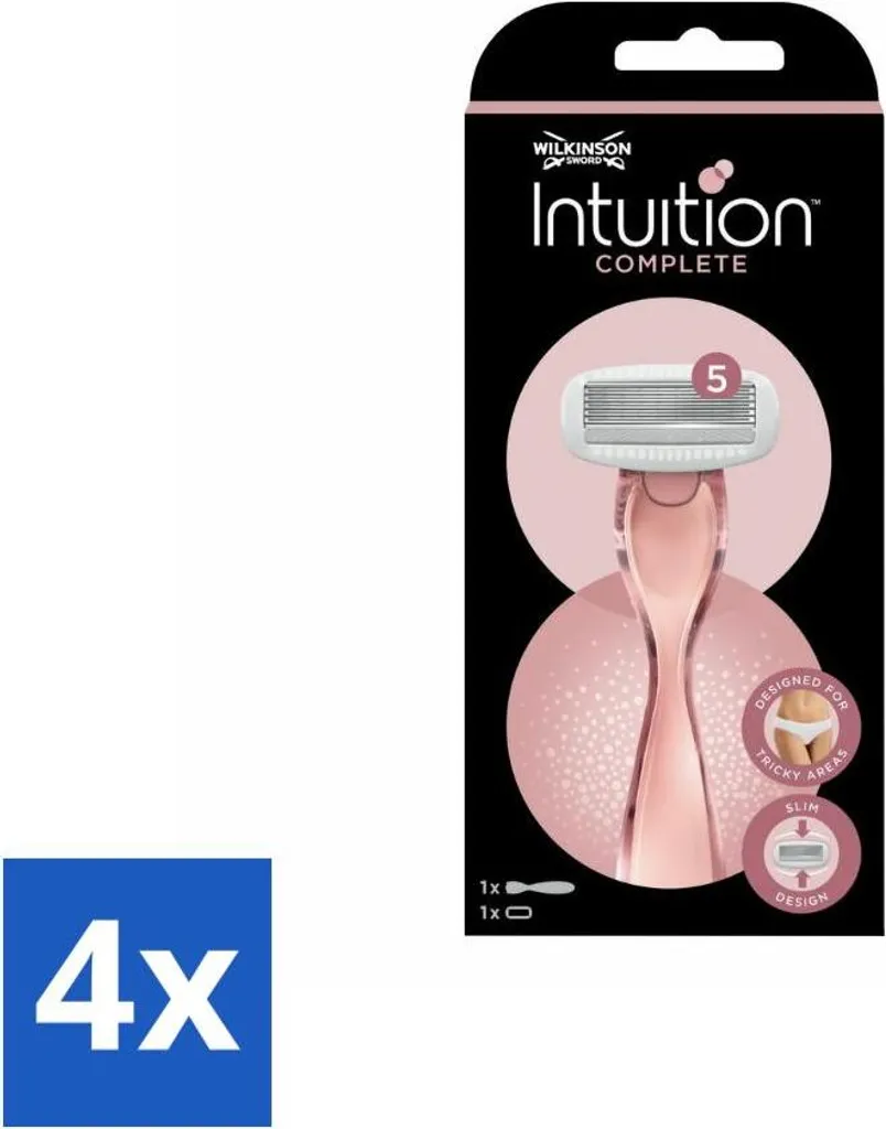 Rasoio Wilkinson Sword - Intuition Complete - Efficiente - 1 rasoio - Confezione risparmio - 4 pezzi