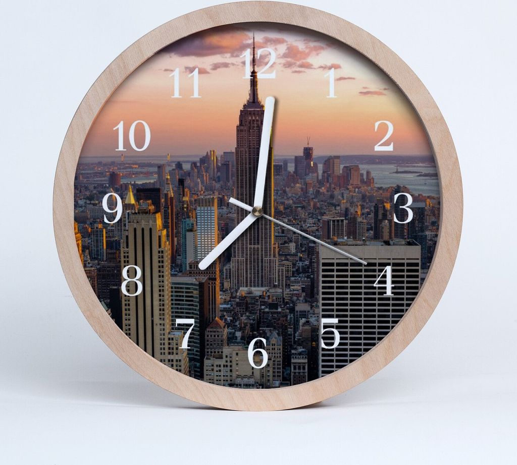 Holzuhr 20fi cm wanduhr - Stadtgebäude Stadt