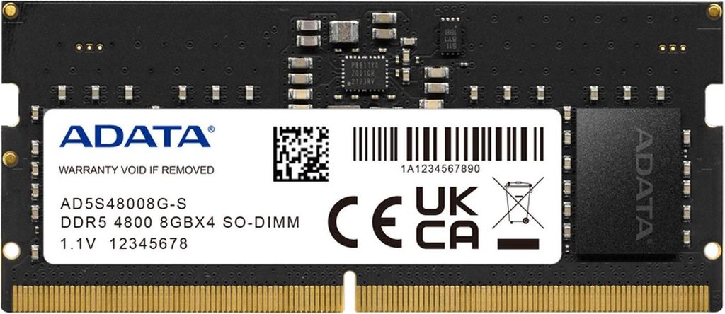 ADATA RAM-Speicher 8 GB DDR5 4800 MHz SO-DIMM fr Laptops
