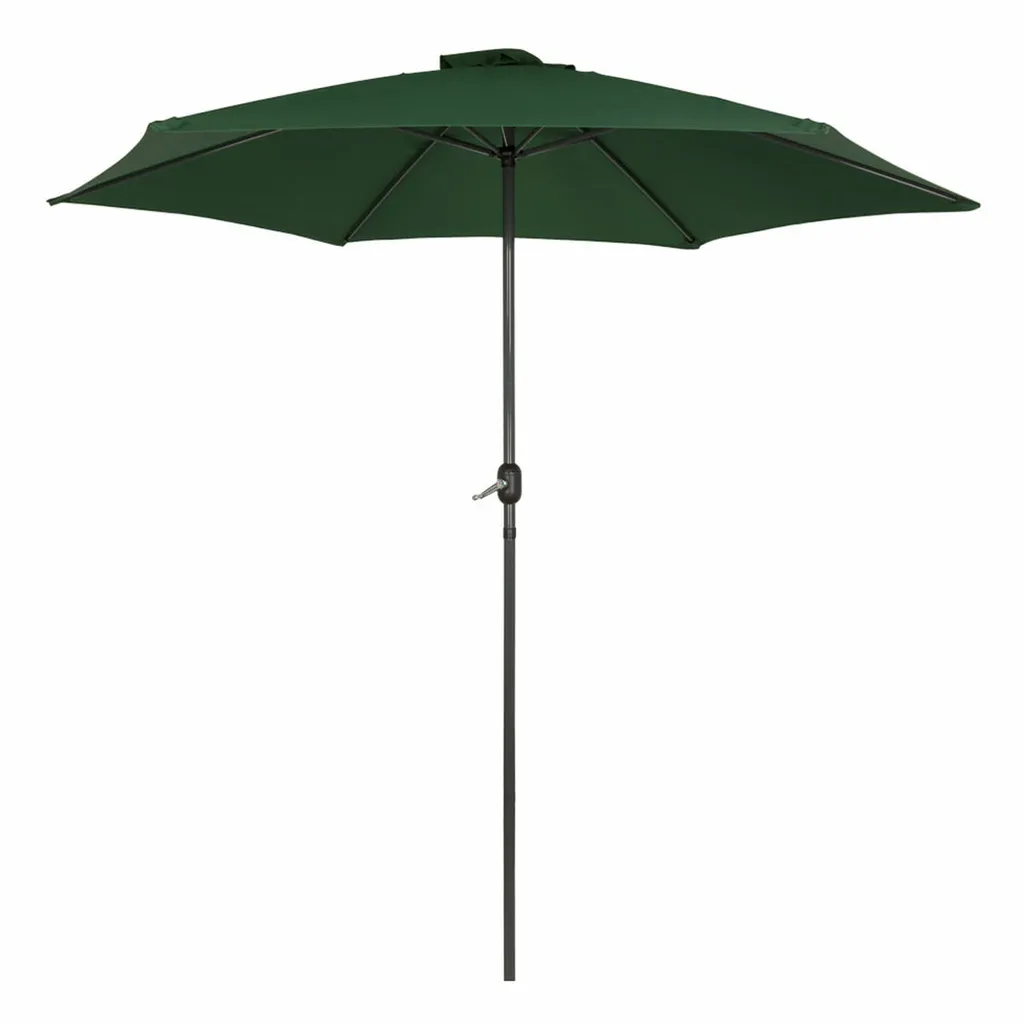Grand parasol de jardin excentré Aktive aluminium vert 300x300 cm