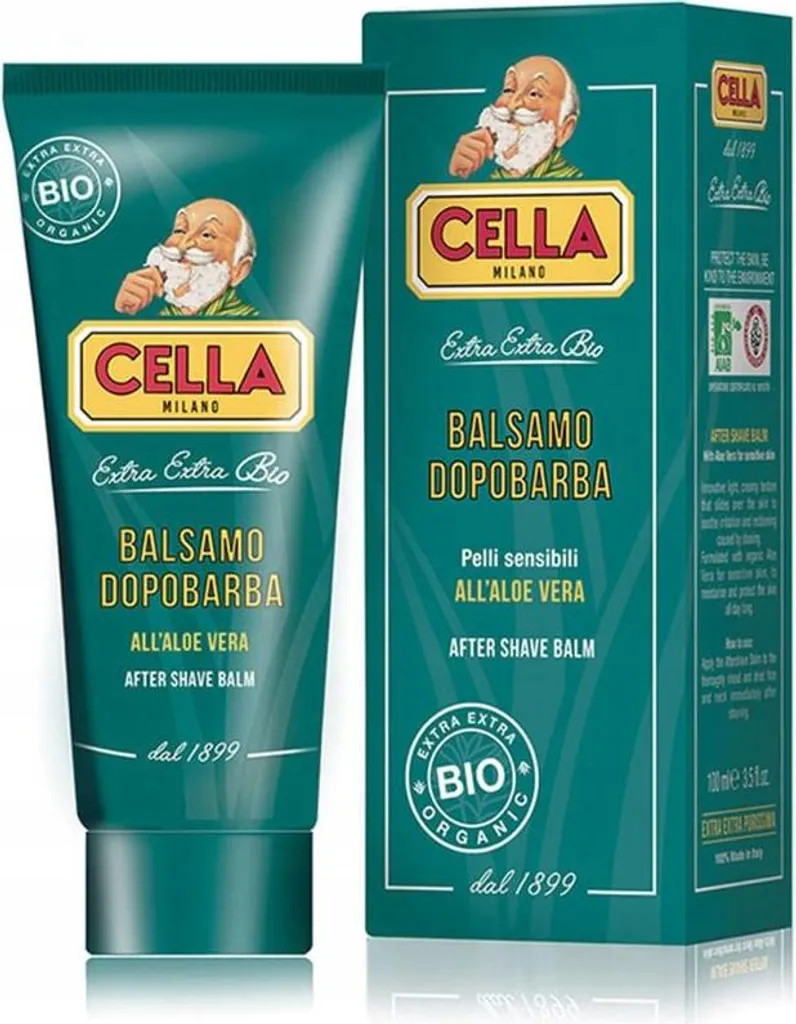 Baume après-rasage Cella BIO 100 ml soin quotidien Aloe Vera peaux homme