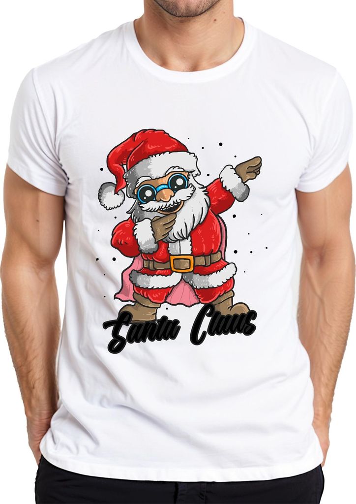 Dabbing Santa Claus - Weihnachten Weihnachtsgeschenk Christmas Herren T-Shirt, Weiß, M