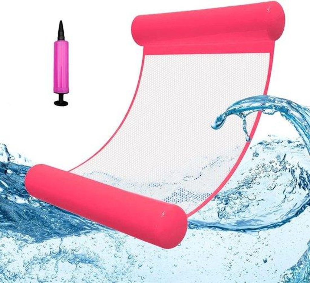 Drijfende hangmat 4-in-1, matras voor zwembad en zee, opblaasbaar