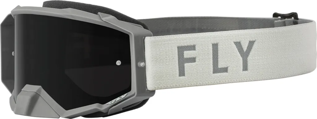 Masque Zone Pro Fly Racing Motocross avec Écran Anti-Buée et Cadre Gris