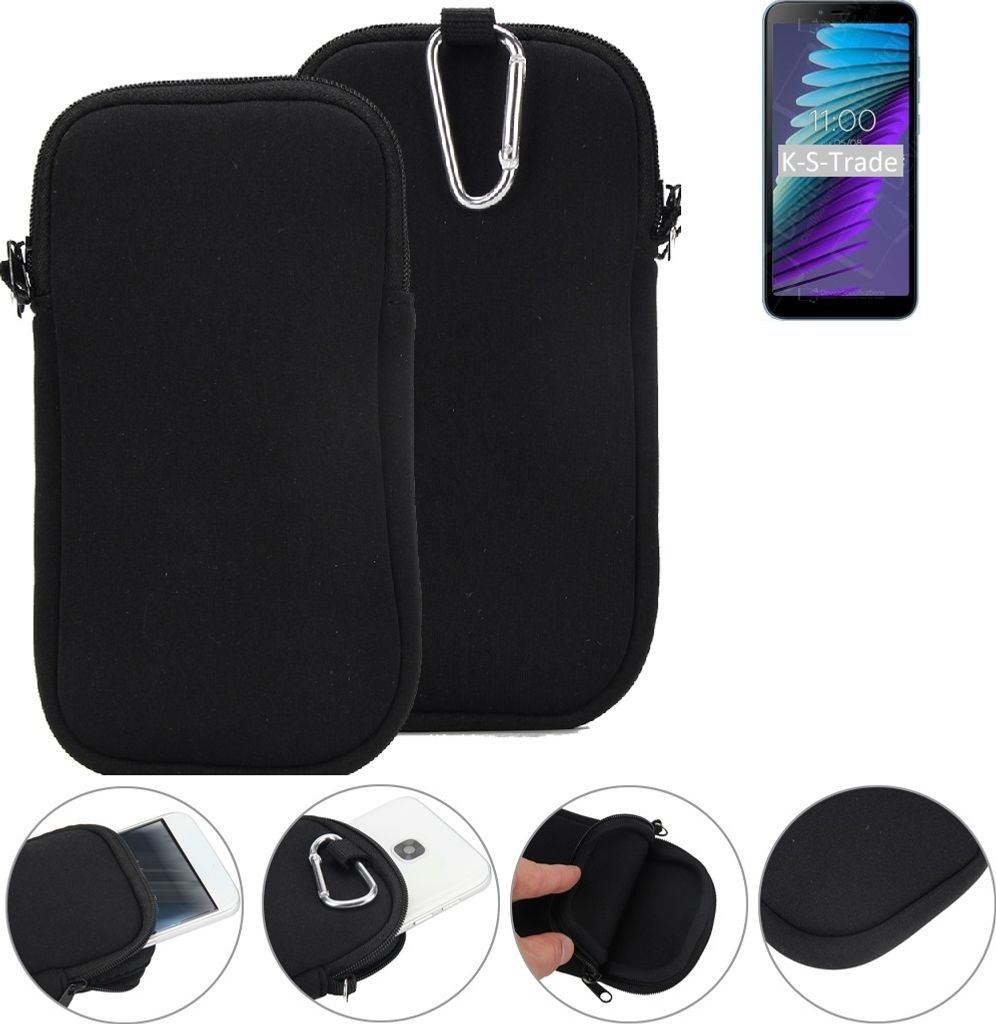 K-S-Trade Neopren-Hülle Handyhülle kompatibel mit BQ Mobile BQ-5765L Clever Schutzhülle Neoprenhülle Sleeve Schutz-Hülle Gürtel Tasche Case