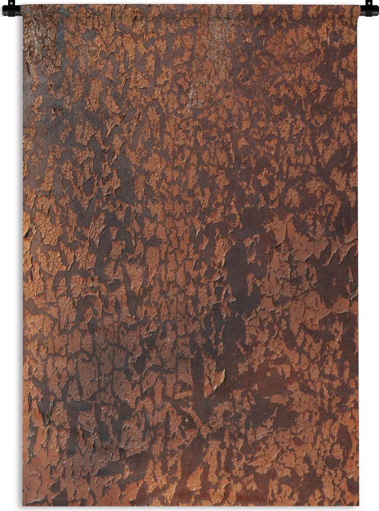 MuchoWow Wandteppich Wandbehang Rost - Braun - Orange - Metall - Muster - Struktur 60x90 cm Tapisserie Dekoration Wandtuch - Foto-Teppich - Abwas...