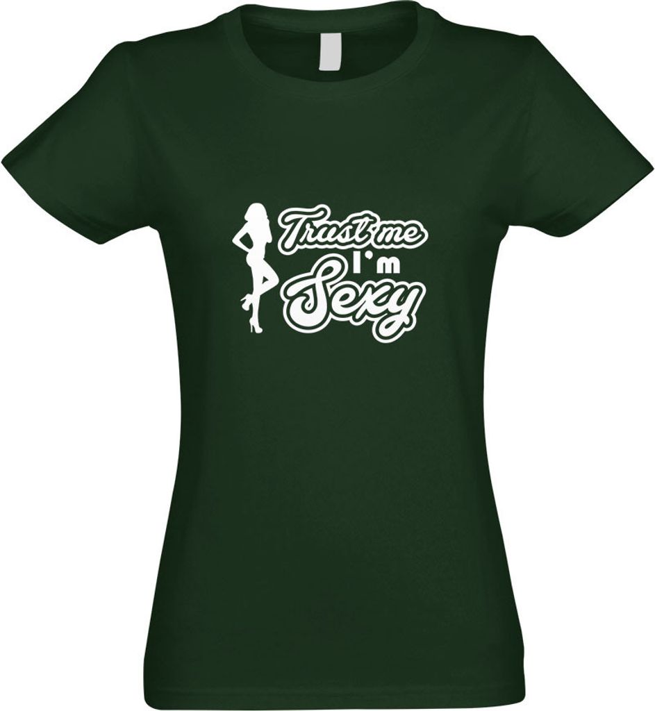 Kiwistar - T-Shirt tailliert - Damen - flaschengrün - Trust me, im y Gogo Girl - mit Motiv Bedruckt - Funshirt Design - Sport - Freizeit - Damen - M