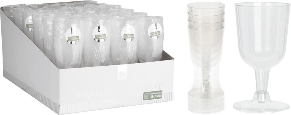 Excellent Houseware kieliszek do wina plastikowy 160 ml Zdjęcie produktu 