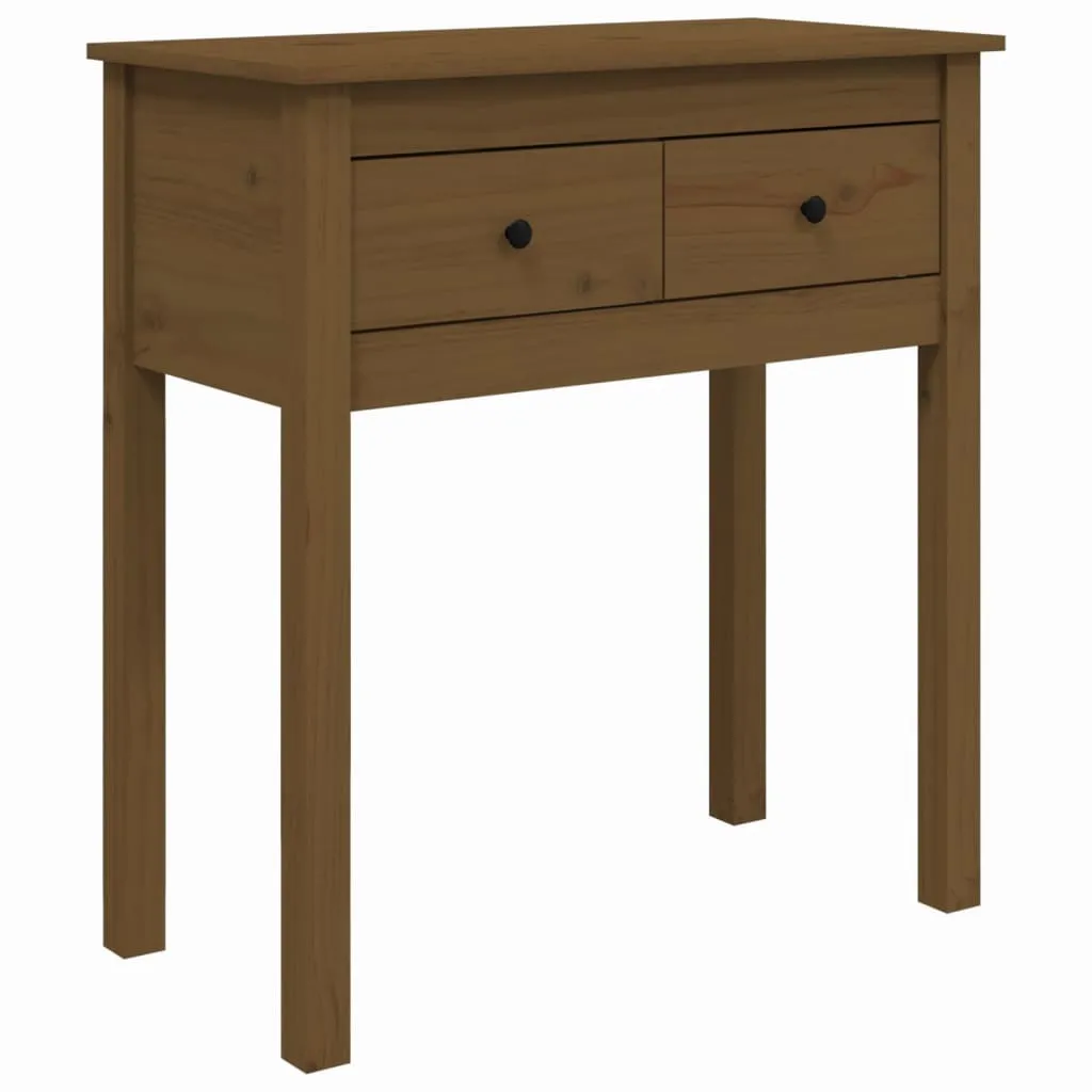 Tavolo Consolle Salvaspazio 70x35x75 cm in Legno Massiccio Pino