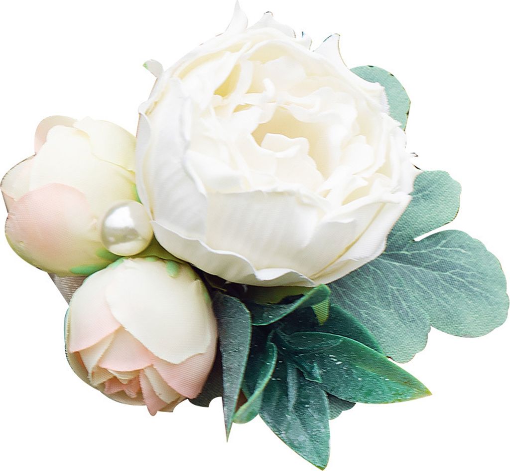 Handgelenk-Blume, zart, charmant, romantisch, Brautjungfer, künstliche Blume, Handgelenk-Armband für Hochzeiten, Partys, weiß