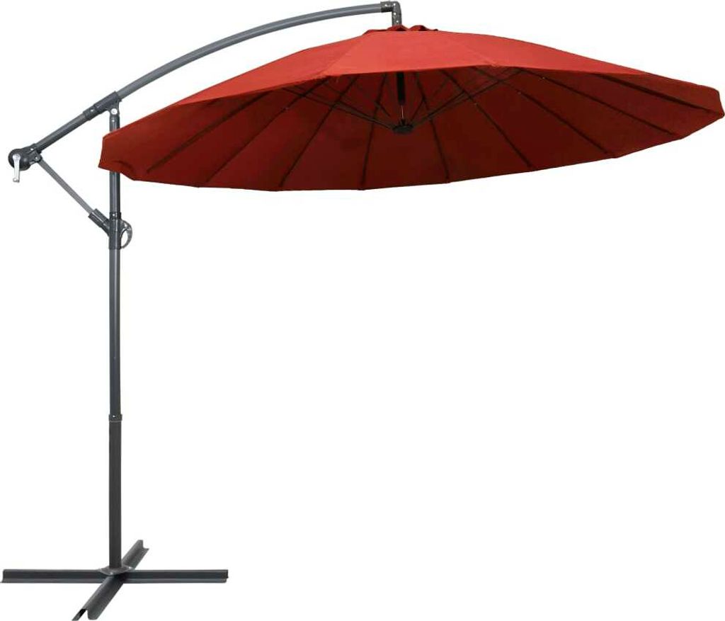 Möbel Ampelschirm Terrakottarot 3 m Aluminium-Mast - Sonnensegel 47225