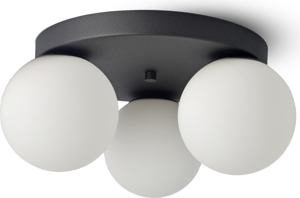 LUXOLAR - Led Deckenleuchte - Deckenlampe 3-flammig schwarz Produktbild 