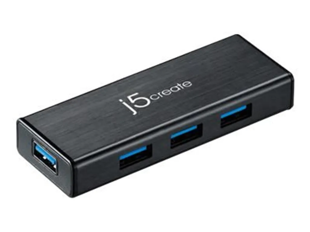 Hub USB 3.0 SuperSpeed j5create JUH340 transfert 5 Gbps compact - 10