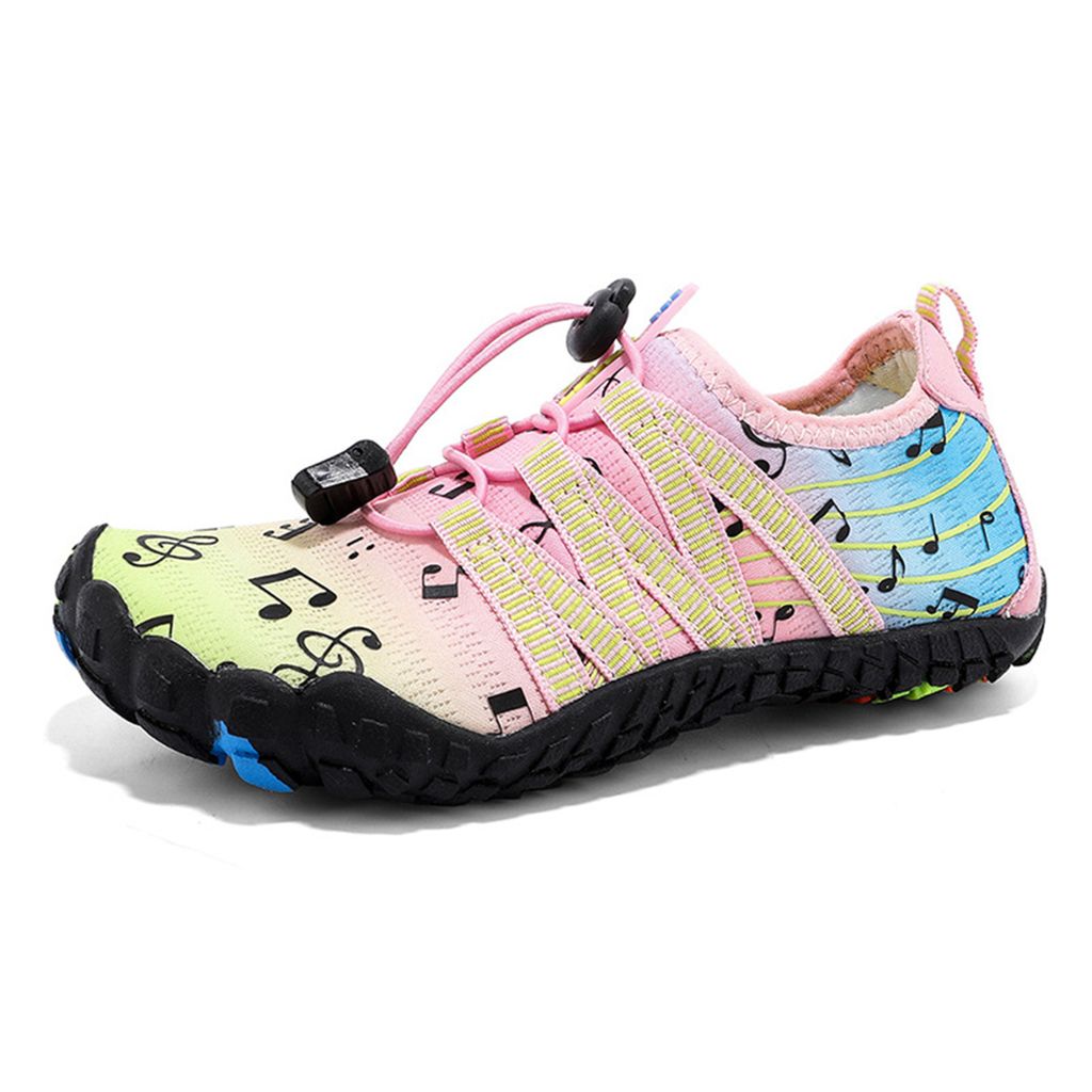 Neopren Damen Mädchen Aquaschuhe Badeschuhe schwarz pink (38/39