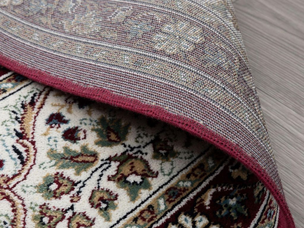 Steffensmeier Kurzflor Teppich Riad | Wohnzimmer | Orient | Pflegeleicht | Kirman Rot, Größe: 195x300 cm
