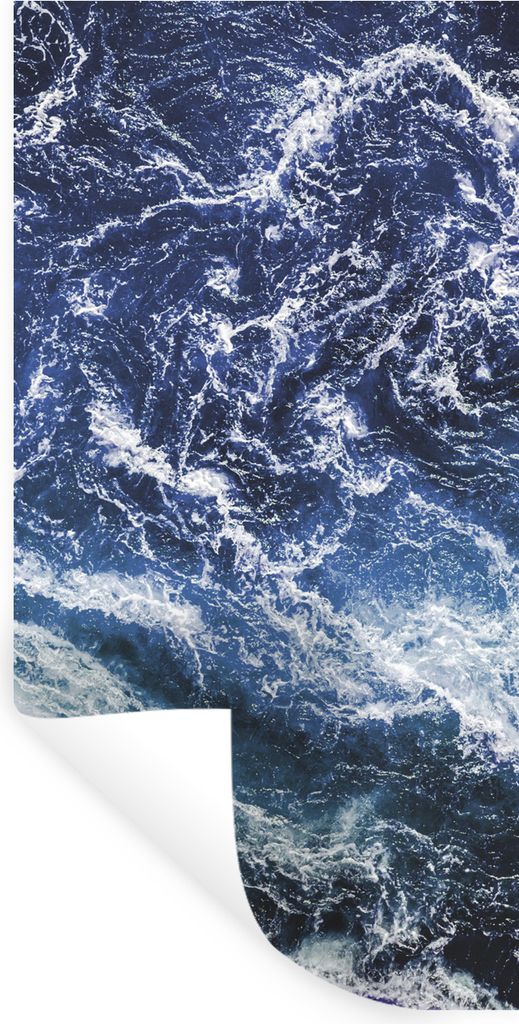 MuchoWow Wandtattoo Wandsticker Wandaufkleber Naturstein - Meer - Marmor 40x80 cm Selbstklebend und Repositionierbar - Repositionierbar - Wasser ...