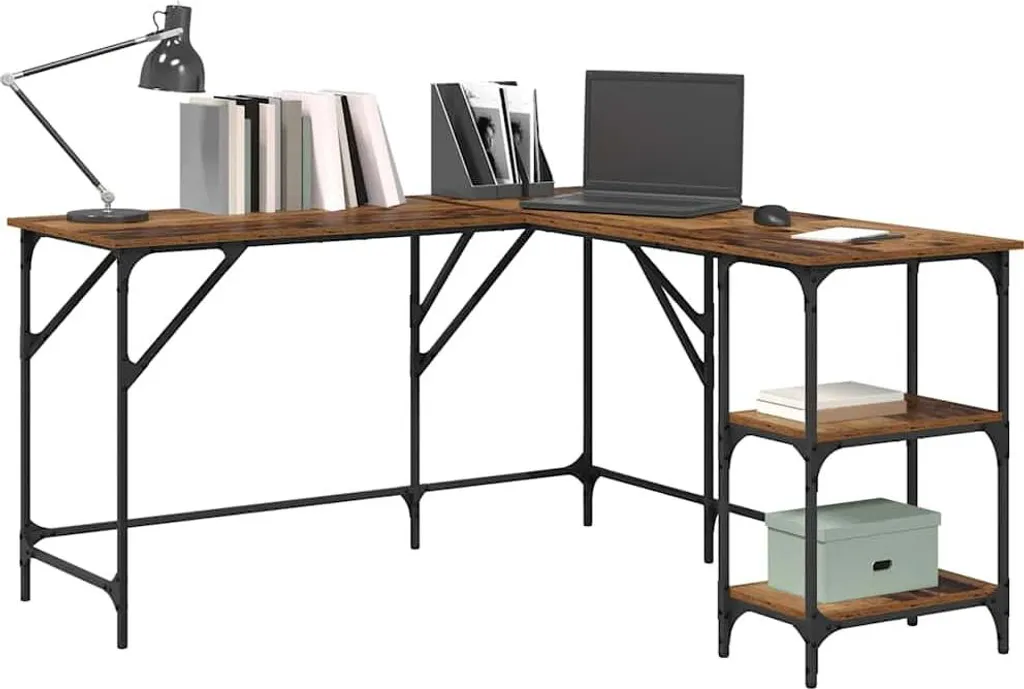 Scrivania Industriale SYFAX™ Legno Vecchio 139 cm in Multistrato - 2