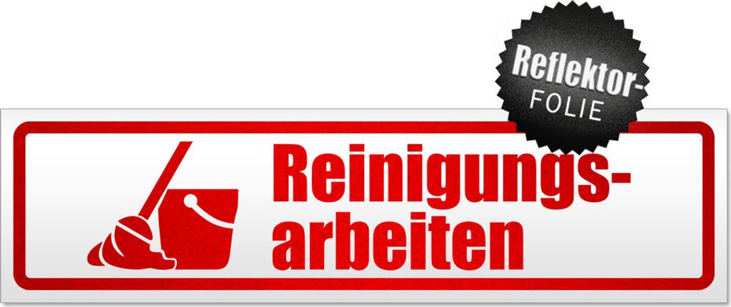 Reinigungsarbeiten Eimer Magnetschild Schild magnetisch