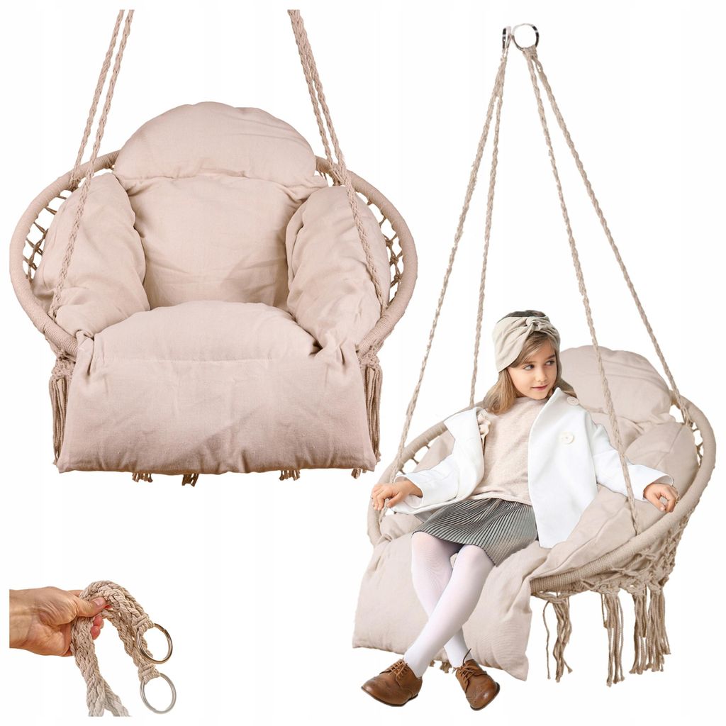Poltrona sospesa con cuscino Pouf Altalena fino a 150 kg Immagine del prodotto 