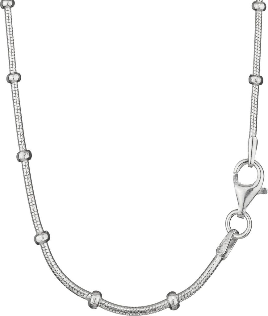 Collier 80cm Schlangenkette rund mit Kugeln 925 Sterling Produktbild 