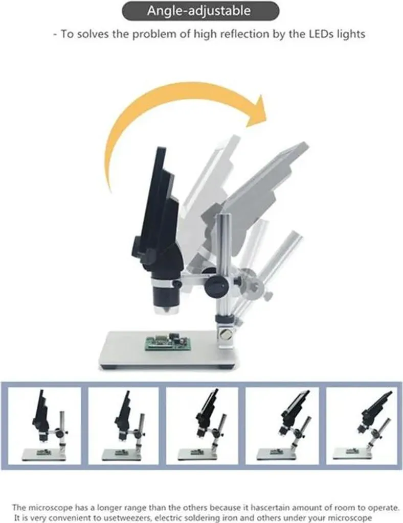 Microscope numérique G1200D 12MP écran 7 pouces HD pour soudure - Or - 4